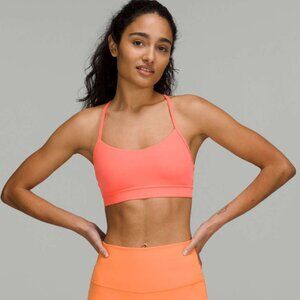 Lululemon Flow Y Nulu Bra - A–C Cups, Raspberry Cream - Size 8